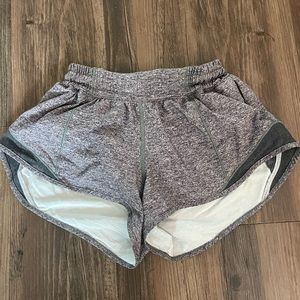 Lululemon grey running shorts. In perfect condition. Size 2